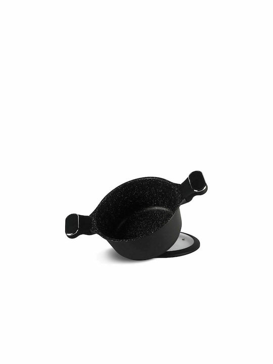 Edenberg Cookware Set of Aluminum with Stone Coating Black 10pcs