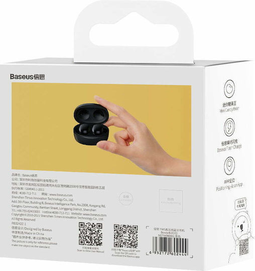 Baseus Bowie E2 In-ear Bluetooth Handsfree Earphones with Charging Case Black