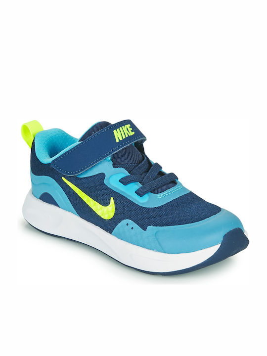 Wearallday Tdv Kids Sports Shoes Running with Hoop & Loop Closure Blue
