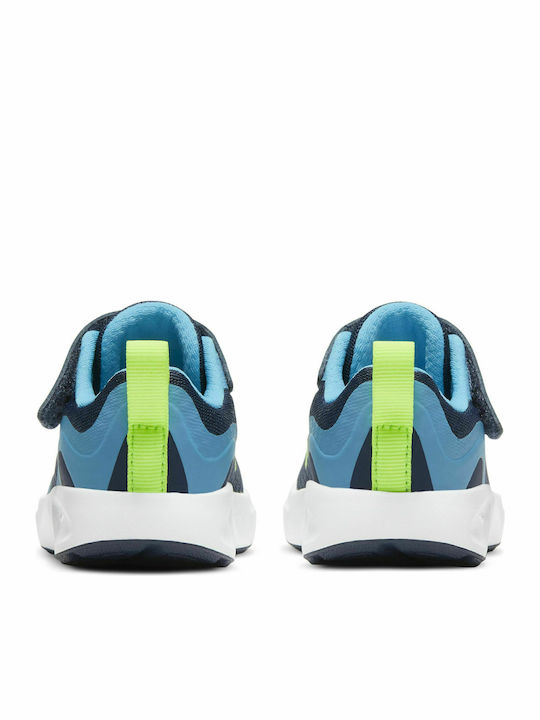 Wearallday Tdv Kids Sports Shoes Running with Hoop & Loop Closure Blue