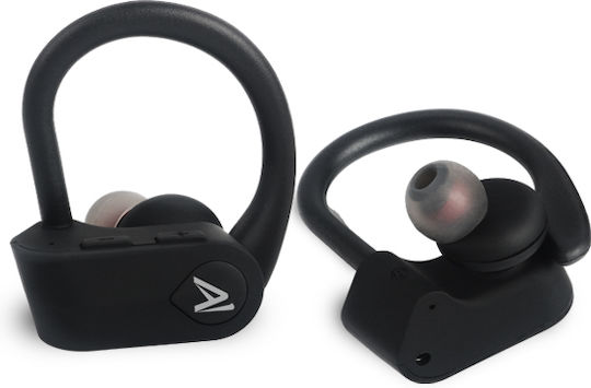 Savio TWS-03 In-ear Bluetooth Handsfree Ακουστικά με Αντοχή στον Ιδρώτα και Θήκη Φόρτισης Μαύρα