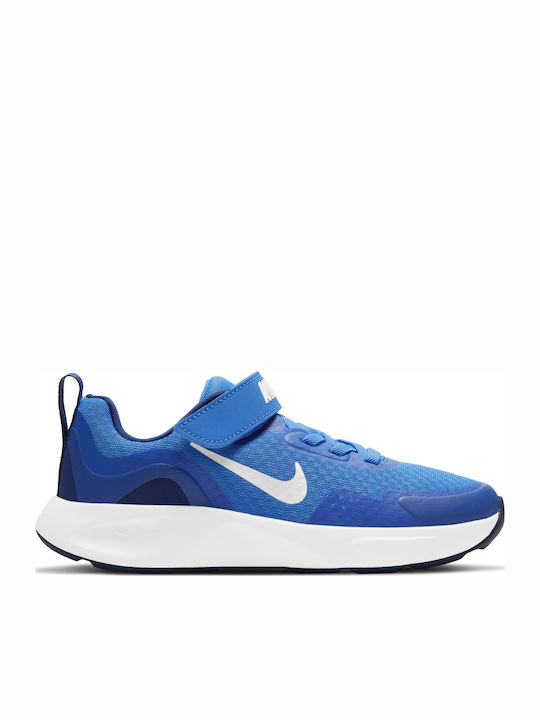 Wearallday Psv Kids Sports Shoes Running with Hoop & Loop Closure Blue