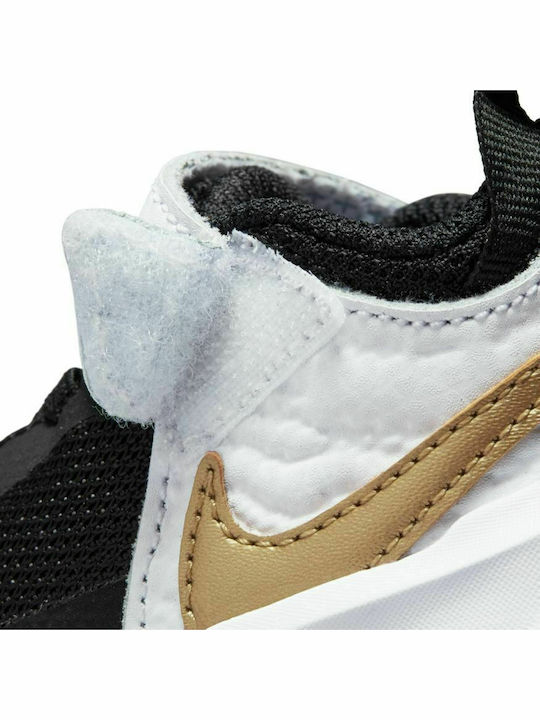 Team Hustle D 10 Αθλητικά Παιδικά Παπούτσια Running με Σκρατς Black / Metallic Gold / White / Photon Dust