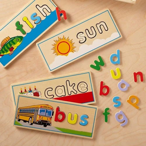 Melissa & Doug See & Spell Образователна Игра Букви и цифри от Дърво за 4+ години Години