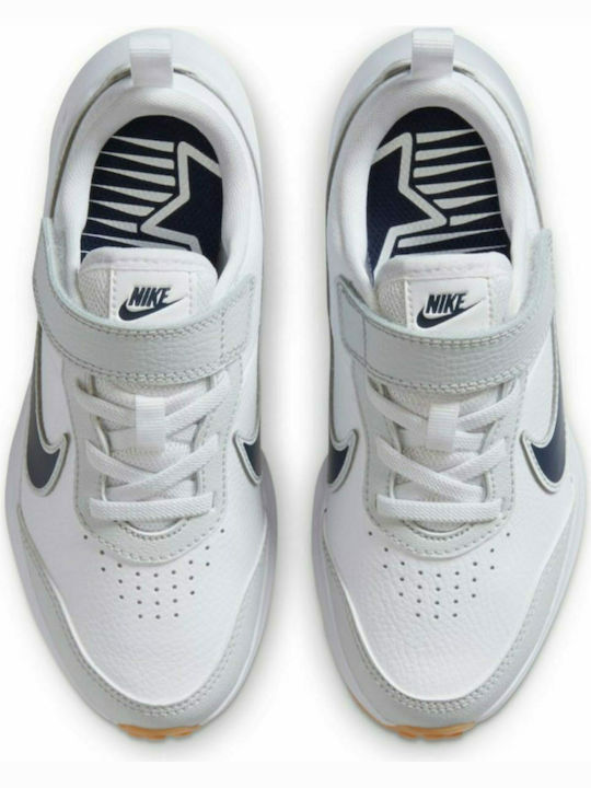 Varsity Leather PSV Kids Sports Shoes Running with Hoop & Loop Closure White