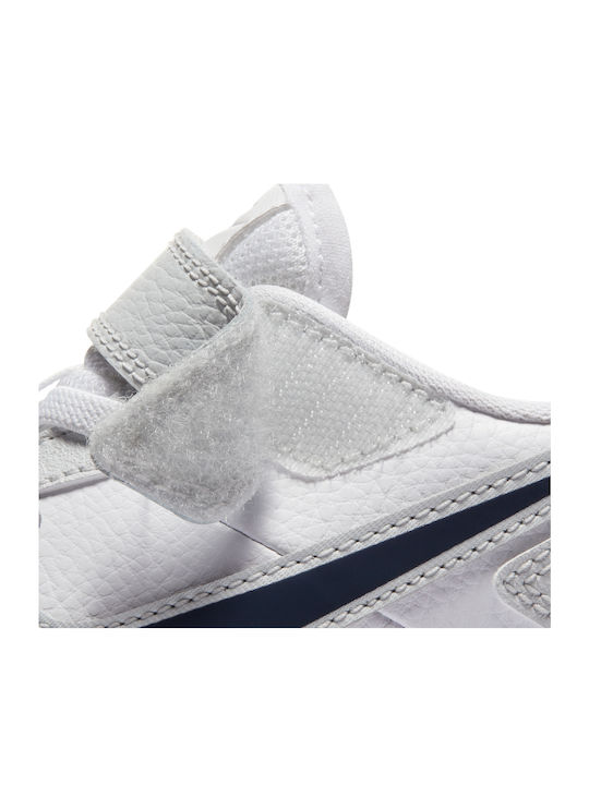 Varsity Leather PSV Kids Sports Shoes Running with Hoop & Loop Closure White