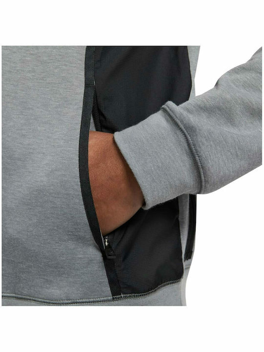 Dri-Fit Sweatshirt with Hood Gray