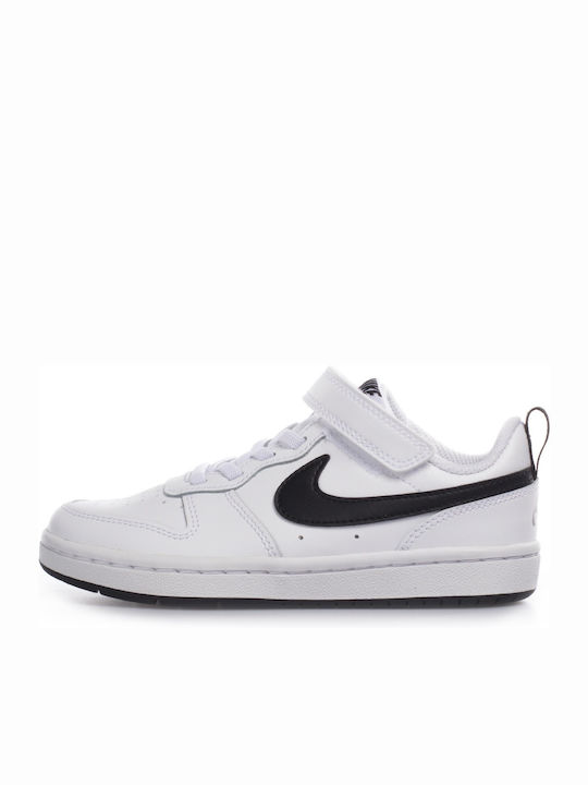 Court Court Borough Low 2 Kids Sports Shoes Basketball with Hoop & Loop Closure White