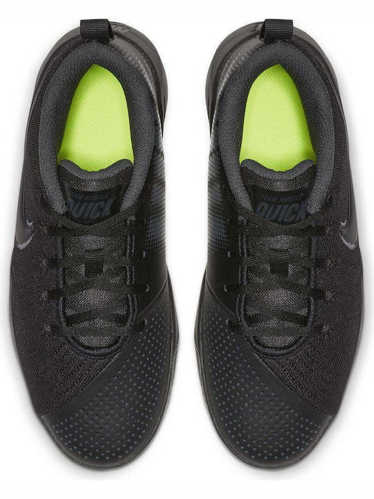 Team Hustle Quick 2 Αθλητικά Παιδικά Παπούτσια Running με Κορδόνια Black / Anthracite / Volt