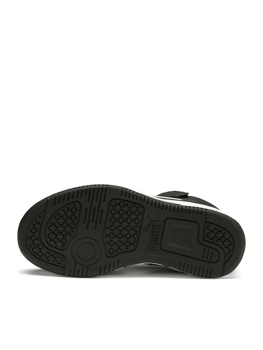 Rebound LayUp Sneakers PS Kids Sports Shoes Basketball with Hoop & Loop Closure Black