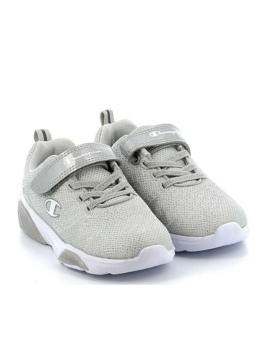 Wave Παιδικά Sneakers με Σκρατς & Φωτάκια Γκρι