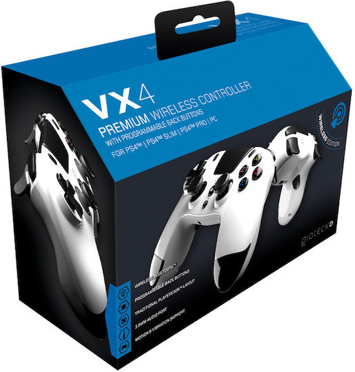 Gioteck VX4 Wireless Gamepad for PC / PS4 White