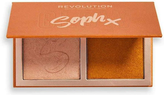 Revolution Beauty Soph x Face Highlighter Duo медена глазура за Тялото 9гр