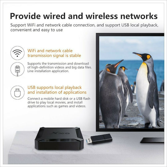 ТВ кутия X96Q CEL680200056A 4K UHD с WiFi 2GB RAM и 16GB Памет за съхранение с Операционна система Android 10.0