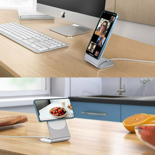 Choetech Φορτιστής Magsafe 15W Ασημί (T517-F)