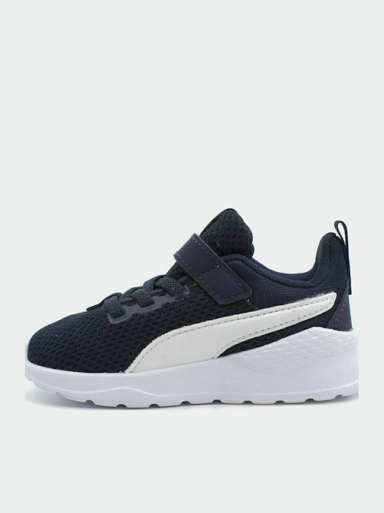 Anzarun Lite Kids Sports Shoes Running with Hoop & Loop Closure Navy Blue