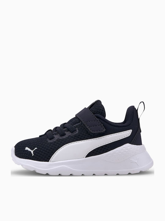 Anzarun Lite Kids Sports Shoes Running with Hoop & Loop Closure Navy Blue