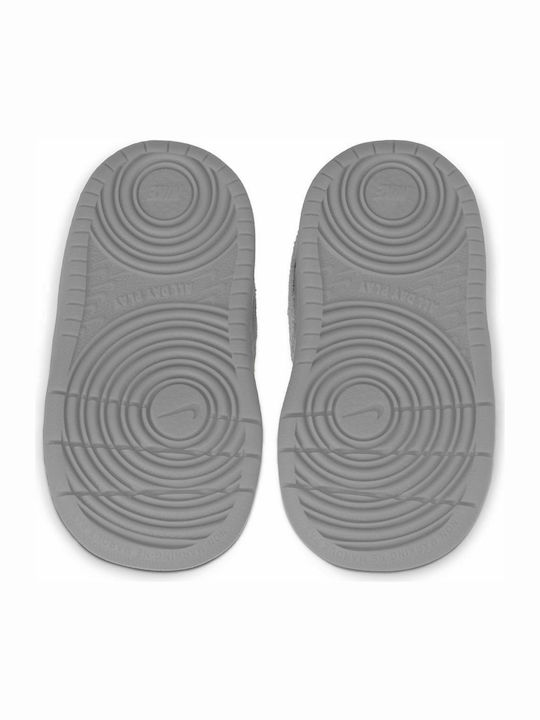 Court Borough Low 2 Kids Sports Shoes with Hoop & Loop Closure Gray