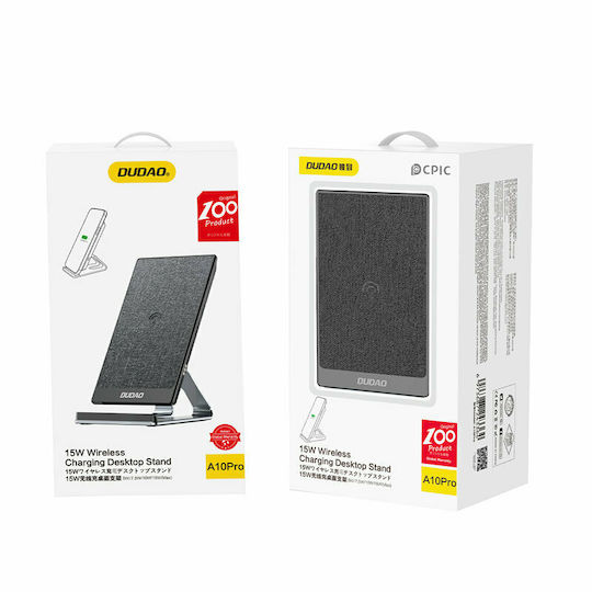 Dudao Kabelloses Ladegerät (Qi Pad) 15W Schwarzs (A10Pro)
