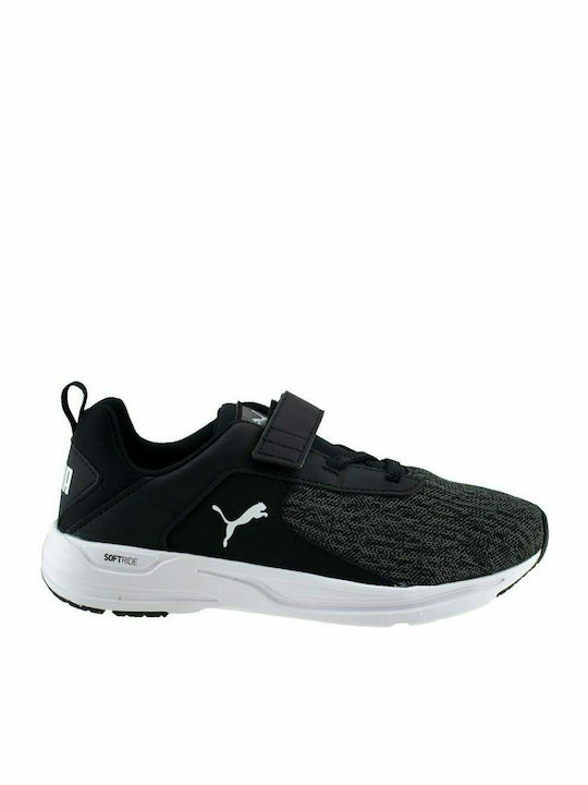 Comet 2 Alt V PS Softride Kids Sports Shoes Running with Hoop & Loop Closure Black