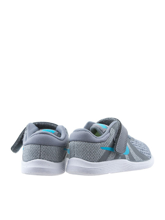 Revolution Revolution 4 TDV Kids Sports Shoes Running with Hoop & Loop Closure Gray