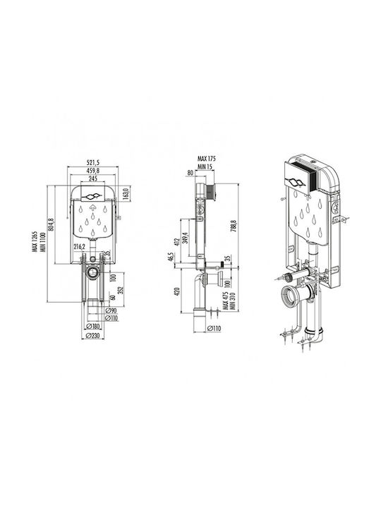 Creavit Set 5001-100 Λεκάνη Κρεμαστή Rimless με Καζανάκι με Slim Κάλυμμα Duroplast Soft Close Λευκή Creavit Set 5001-100 Λεκάνη Κρεμαστή Rimless με Καζανάκι με Slim Κάλυμμα Duroplast Soft Close Λευκή