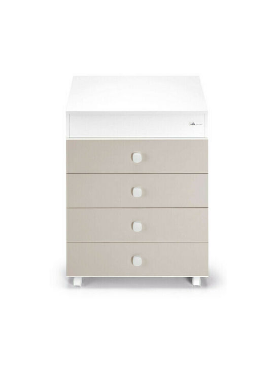 Asia Baby Dresser with 4 Drawers Gray 93x47x100.5cm