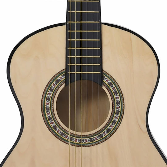 vidaXL Klassisch Gitarre 1/2 für Kinder Set Helles Holz