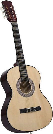vidaXL Κλασική Κιθάρα 4/4 Set Light Wood