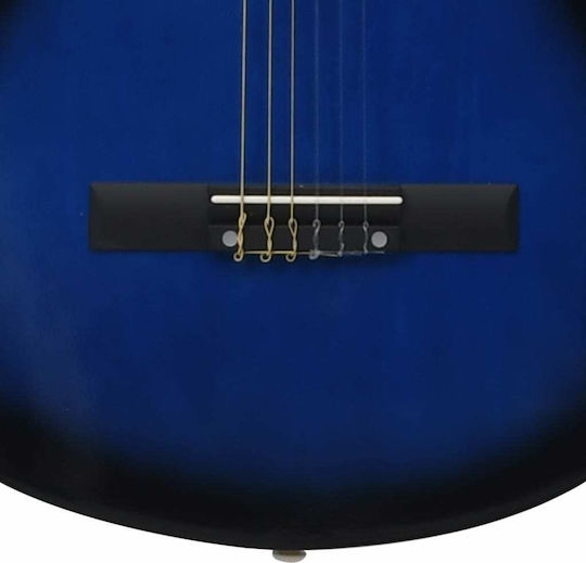 vidaXL Classical Guitar 4/4 with Bag Blue