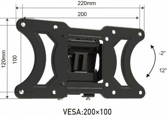 Osio OSM-7825 Βάση Τηλεόρασης Τοίχου έως 32" και 20kg