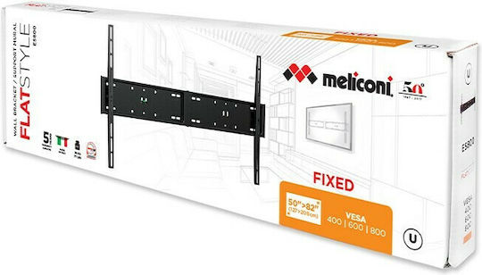 Meliconi Flatstyle ES 800 Βάση Τηλεόρασης Τοίχου έως 82" και 60kg