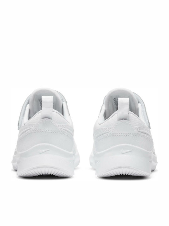 Varsity Leather PSV Kids Sports Shoes Running with Hoop & Loop Closure White