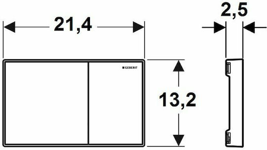 Geberit Sigma 60 Плочка за котлонче Двойно промиване Inox Браширана Хром
