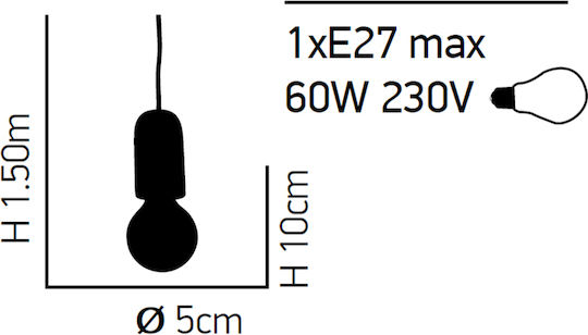 Home Lighting Iris SE 149 Verstellbar Hängelampe Gelb mit Fassung E27 5cm.