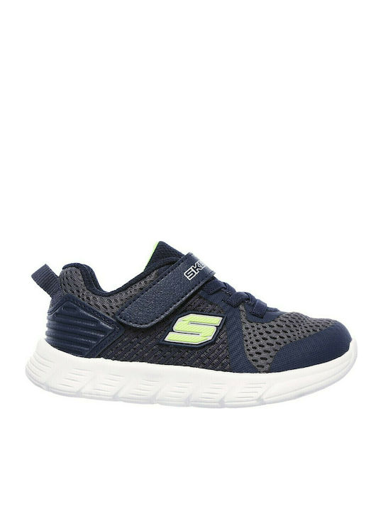 COMFY FLEX HYPER STRIDE Kids Sports Shoes Running with Hoop & Loop Closure Navy Blue
