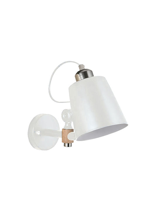 Home Lighting Vintage Φωτιστικό Τοίχου με Ντουί E27 Λευκό 27x13x10εκ.