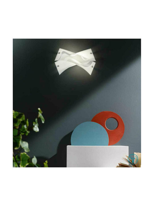 Ondaluce Modern Lamp Wall with Socket E14 Silver 35x25cm