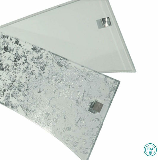 Ondaluce Modern Lamp Wall with Socket E14 Silver 35x25cm