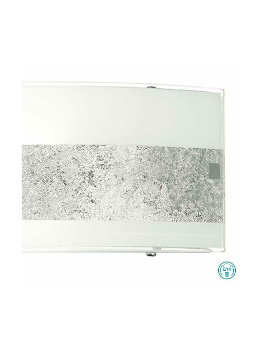 Ondaluce Modern Lamp Wall with Socket E14 Silver 27x12.5cm