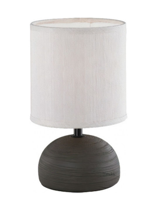 Trio Lighting Luci Κεραμικό Πορτατίφ για Ντουί E14 με Λευκό Καπέλο και Βάση