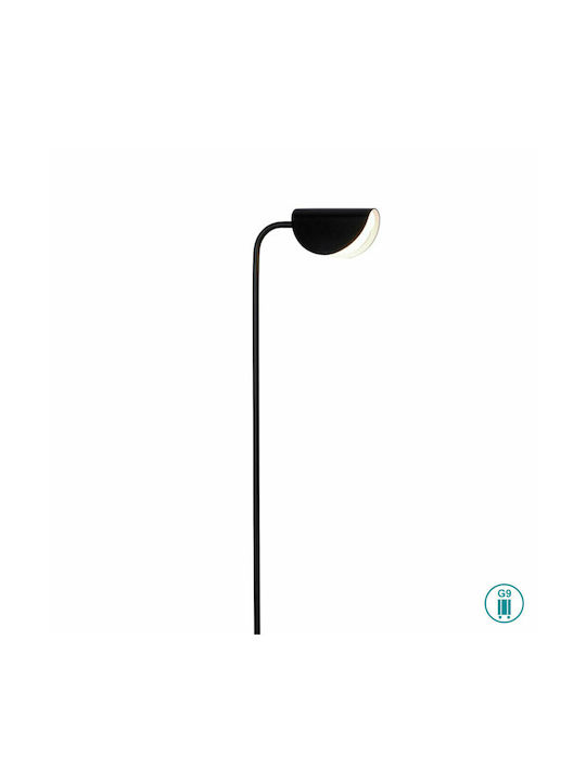 Viokef Ada Floor Lamp H140xW12.75cm. with Socket for Bulb G9 Black