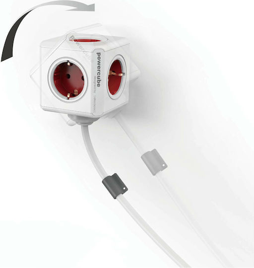 Allocacoc 1306RD/DEEXPC 25.187 PowerCube 5 Θέσεων με Καλώδιο 1.5m