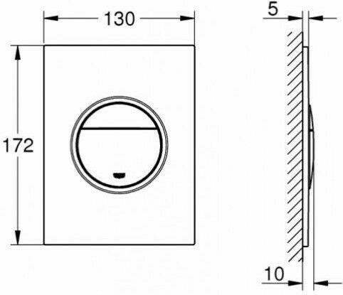 Grohe Nova Cosmopolitan S Flush Plate Dual Flush Polished Nickel 37601BE0