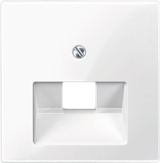 Schneider Electric Merten M-Plan Network-Telephone Socket Front RJ45 UTP cat5e in White Color MTN296219