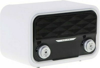 Adler AD1185 Tabletop Radio Electric with Bluetooth and USB White