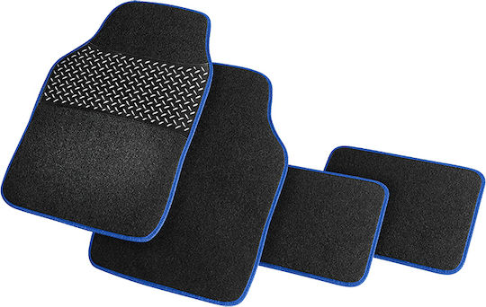 Cartech Set of Front and Rear Mats Universal 4pcs Gray / Blue