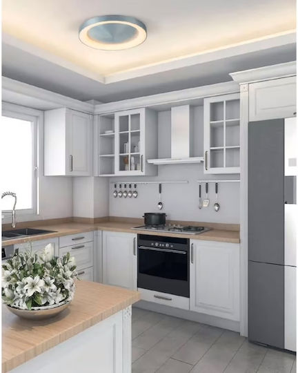 Home Lighting Ceiling Mount Light 80cm Silver with Integrated LED