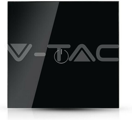 V-TAC Recessed Touch Wall Switch Wi-Fi Lighting One-Way with Frame Black