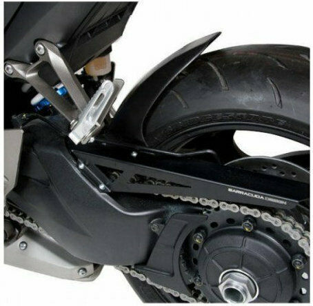 Barracuda Back Motorcycle Wheel Mudguard with Chain Guard for Honda CBR 1000 Black 1pcs